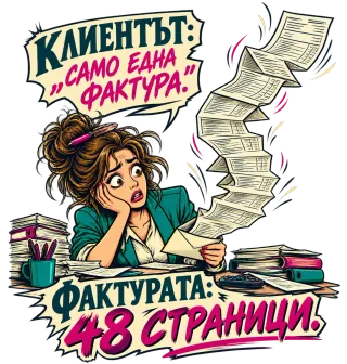 Клиентът и фактурата от 48 страници