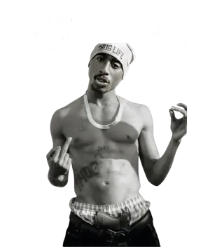 Thug Life 2Pac Middle Finger