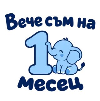 Вече съм на 1 месец слонче