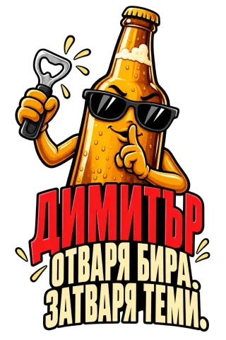 Димитър отваря бира, затваря теми