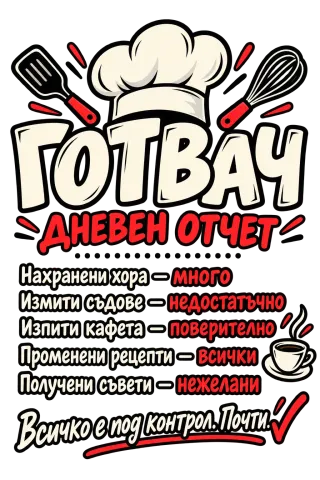Готвач - дневен отчет