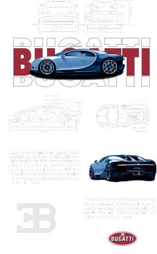 Bugatti графика на хиперавтомобил