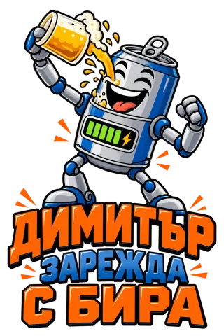 Димитър зарежда с бира
