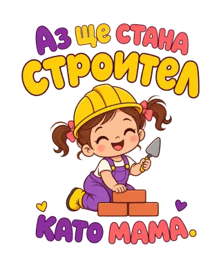 Аз ще стана строител като мама