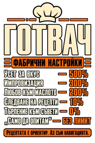 Готвач с фабрични настройки