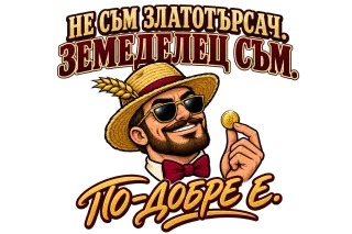 Не съм златотърсач, земеделец съм