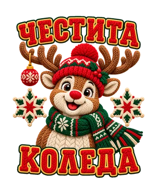 Плетен елен Честита Коледа