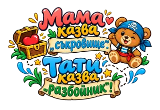 Мама казва съкровище, тати казва разбойник