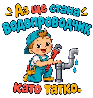 Аз ще стана водопроводчик като татко