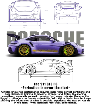 Porsche 911 GT3 RS Виолетов