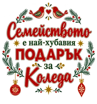 Семейството е най-хубавият подарък за Коледа с птичета