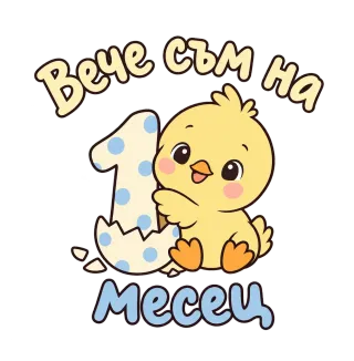 Вече съм на 1 месец пиленце