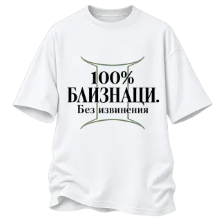100% Близнаци. Без извинения върху Овърсайз