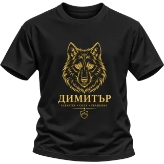 Димитър вълк върху Тениска