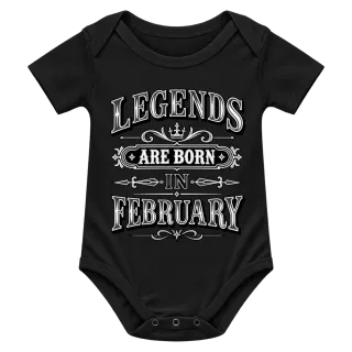 LEGENDS ARE BORN IN FEBRUARY върху Боди