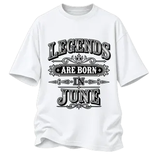 LEGENDS ARE BORN IN JUNE върху Овърсайз