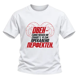 Овен - прекалено перфектен върху Тениска