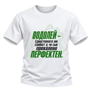 Водолей - прекалено перфектен върху Тениска