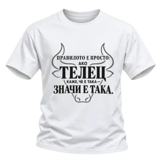 Правилото на Телеца върху Тениска
