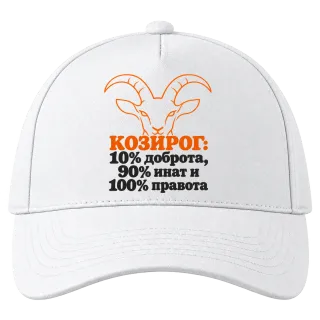 Козирог: 10% доброта, 90% инат, 100 правота върху Шапка
