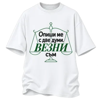 Опиши ме с две думи Везни съм върху Овърсайз