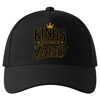 KINGS ARE BORN IN JANUARY върху Шапка