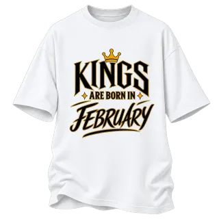 KINGS ARE BORN IN FEBRUARY върху Овърсайз