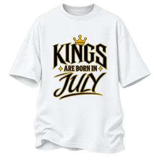 KINGS ARE BORN IN JULY върху Овърсайз