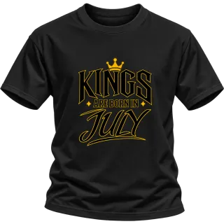 KINGS ARE BORN IN JULY върху Тениска