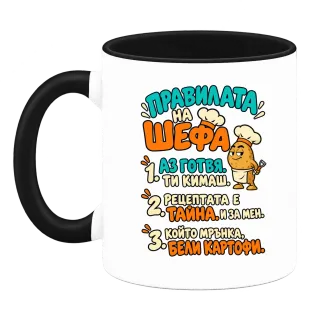 Правилата на шефа с три строги правила върху Чаша