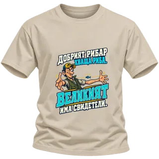 Великият рибар има свидетели върху Тениска