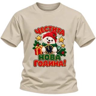 Честита Нова година върху Тениска