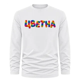 Цветна върху Тениска с дълъг ръкав