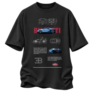 Bugatti графика на хиперавтомобил върху Овърсайз