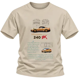 Nissan 240SX в профил върху Тениска