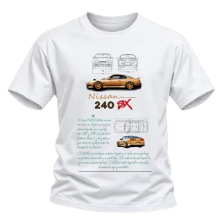 Nissan 240SX в профил върху Тениска