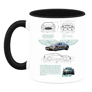 Aston Martin DBS технически план върху Чаша