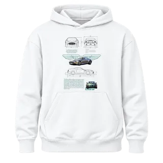 Aston Martin DBS технически план върху Худи