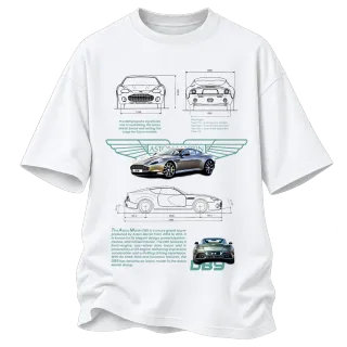 Aston Martin DBS технически план върху Овърсайз