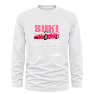 Розов Honda S2000 Silk върху Тениска с дълъг ръкав