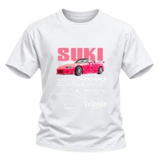 Розов Honda S2000 Silk върху Тениска