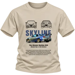 Nissan Skyline R34 върху Тениска