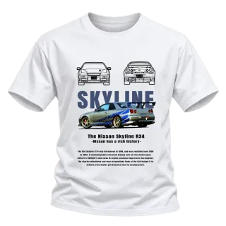 Nissan Skyline R34 върху Тениска