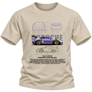 Porsche 911 GT3 RS Виолетов върху Тениска