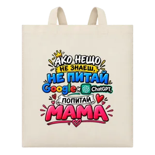 Ако нещо не знаеш, попитай мама върху Чанта