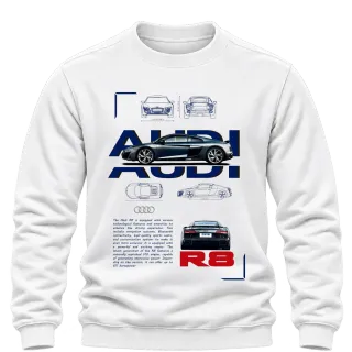 Audi R8 технически чертеж върху Блуза