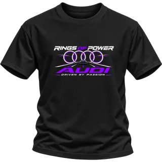 Audi Rings of Power върху Тениска