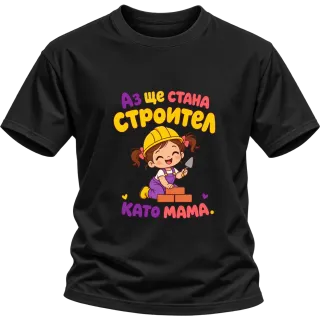 Аз ще стана строител като мама върху Тениска