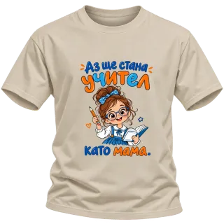 Аз ще стана учител като мама върху Тениска