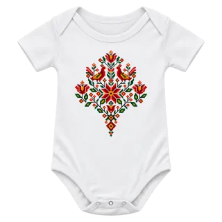 Българска шевица „Дърво на живота с птици“ върху Боди